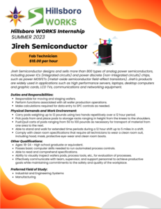 Jireh Semiconductor job description